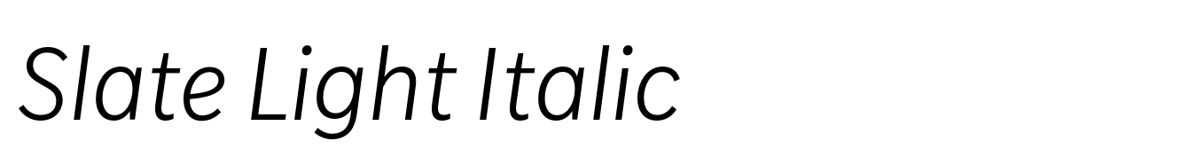Slate Light Italic